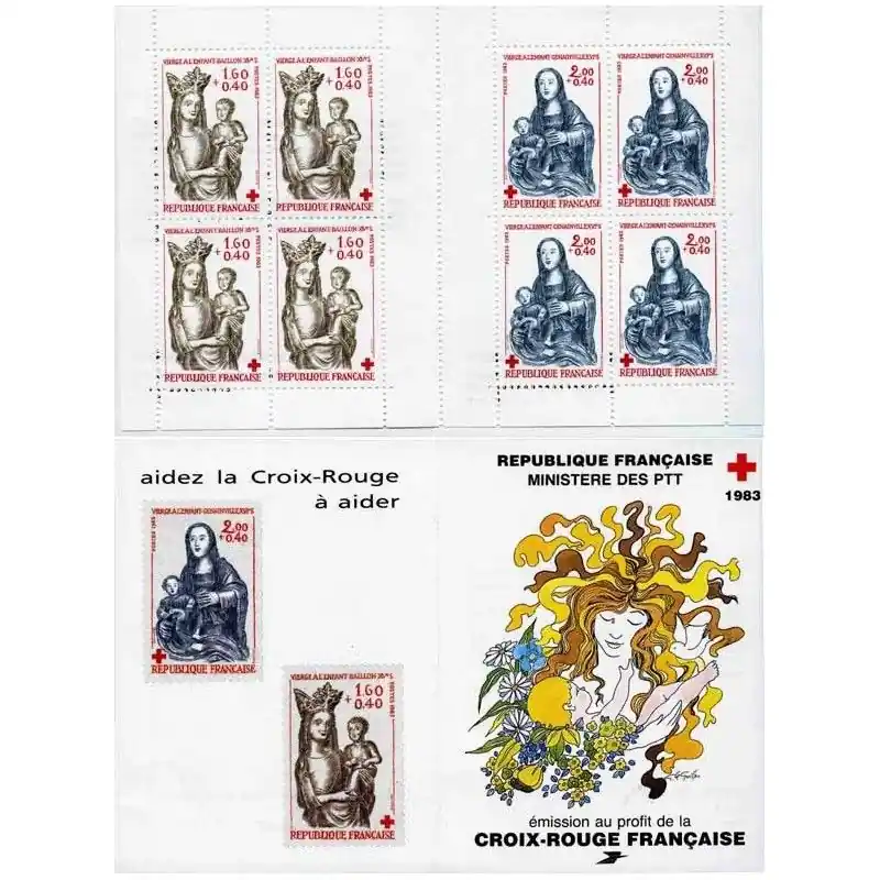 Carnet de timbres Croix-Rouge 1983 neuf**. Petit Prix