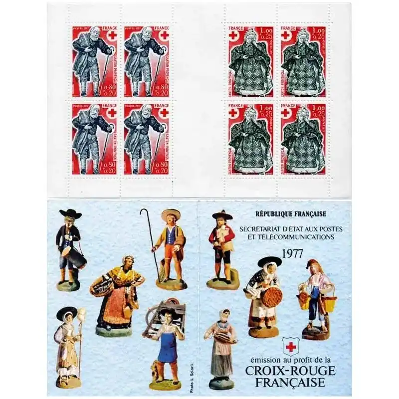 Promotion Saisonnière Carnet de timbres Croix-Rouge 1977 neuf**.