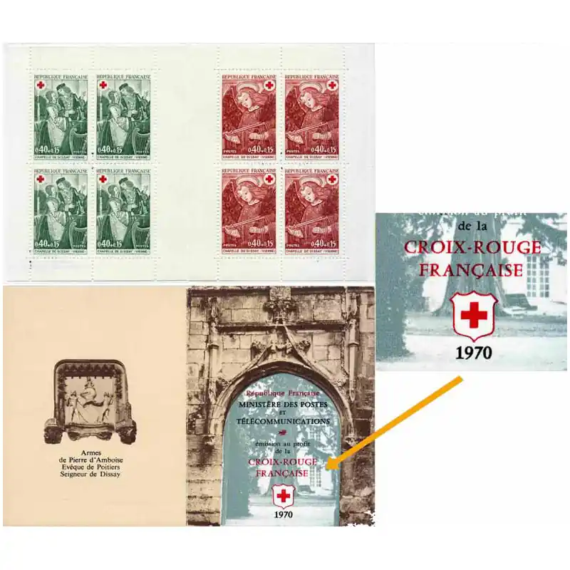 Carnet de timbres Croix-Rouge variété N°2019A neuf**. Produit De Marque