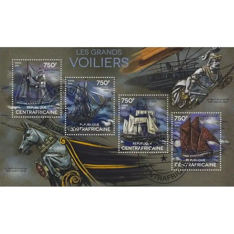 Les grands voiliers bloc-feuillet de 4 timbres thématiques. Jusqu’à Épuisement Des Stocks