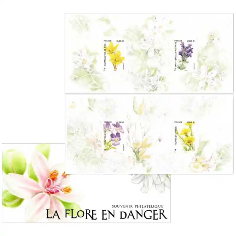 Produit De Marque Blocs souvenirs N°155 La flore en danger neuf**.