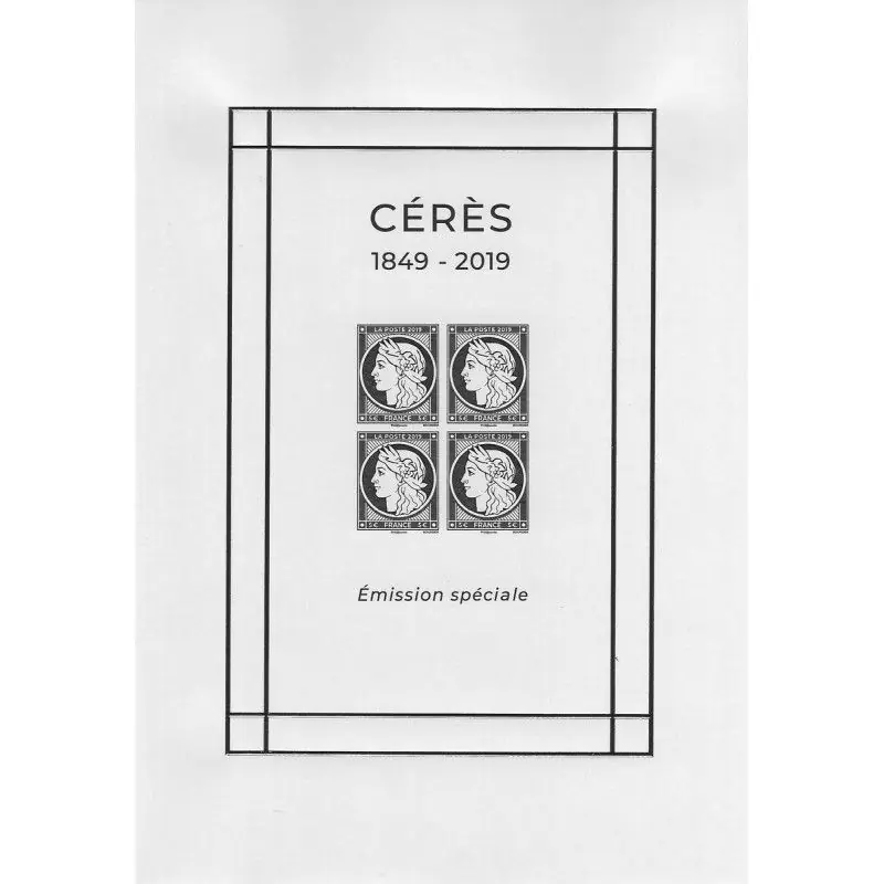 Bloc-feuillet de timbres N°147 Cérès neuf**. Livraison Mondiale