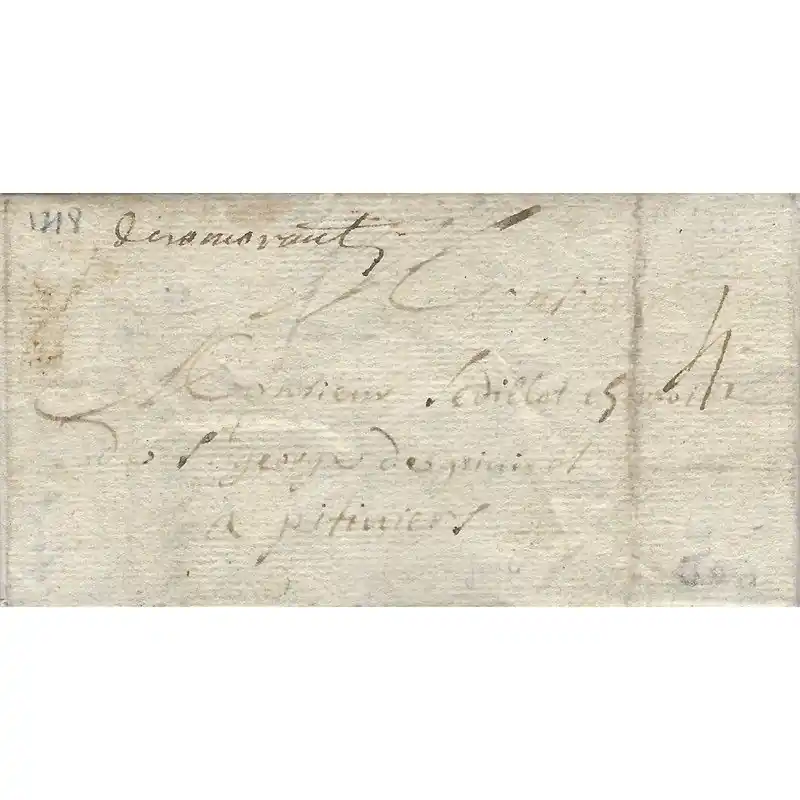 Marque postale manuscrite Romorantin sur lettre de 1718. RR Livraison Mondiale