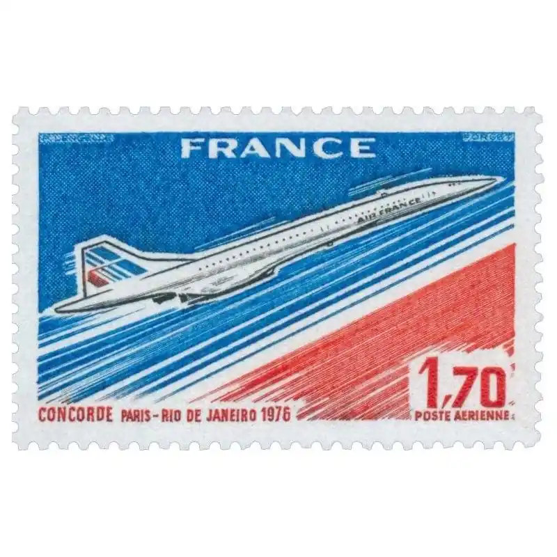 Timbre poste aérienne N°49 Concorde neuf**. Original