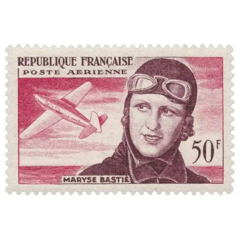Livraison Gratuite Timbre poste aérienne N°34 Maryse Bastié neuf**.