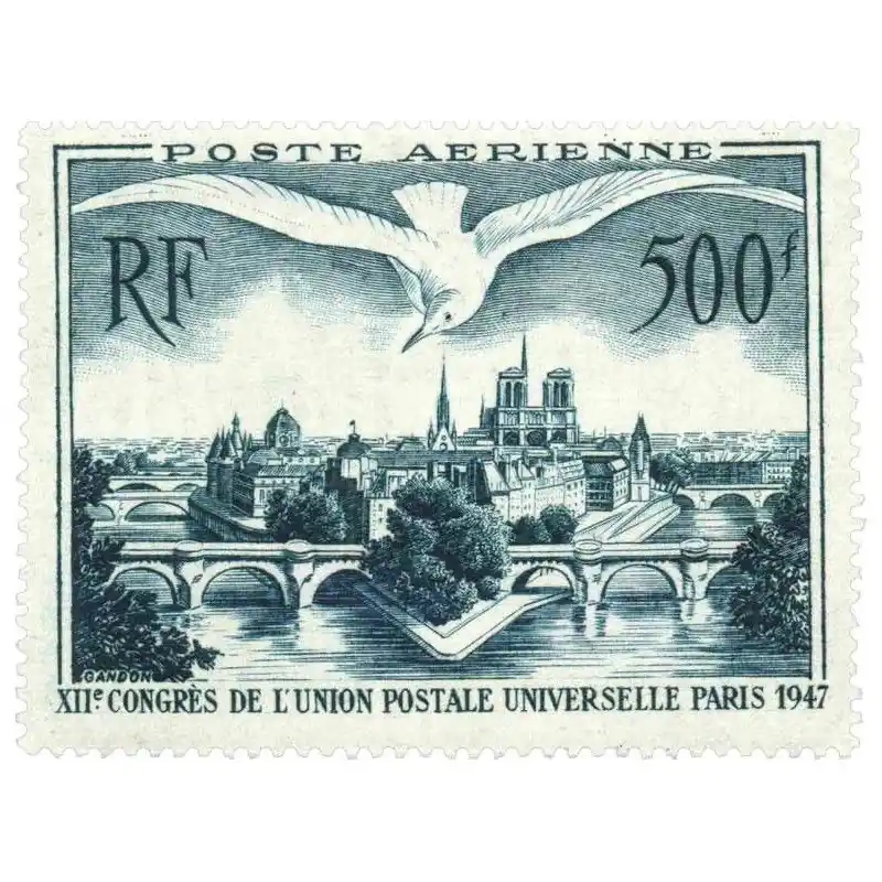 Livraison Gratuite Timbre poste aérienne N°20 Pont de Paris neuf**.