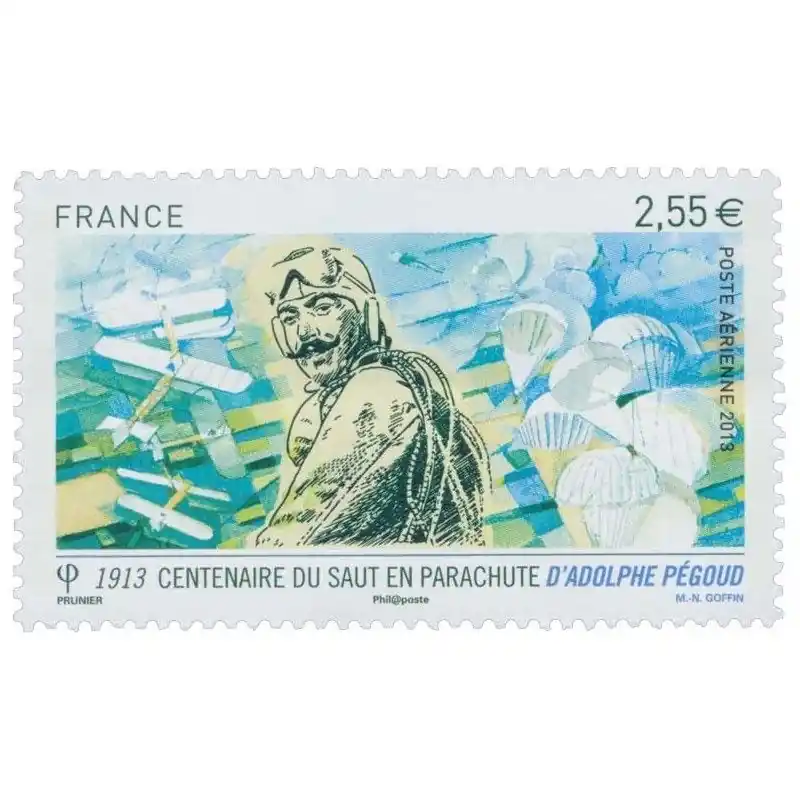 Timbre poste aérienne N°76 Adolphe Pégoud neuf**. Réduction