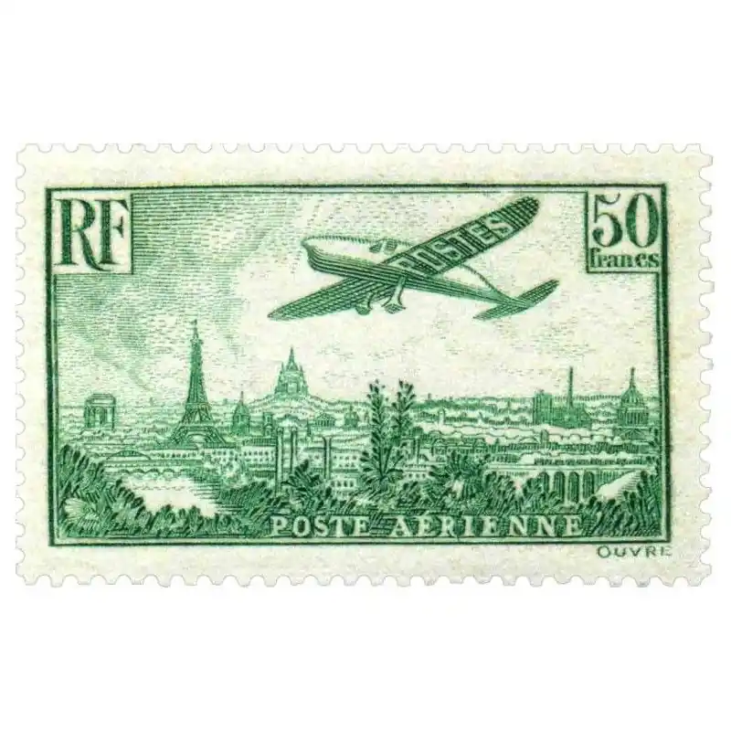 Timbre poste aérienne N°14 Paris neuf**. Édition Limitée