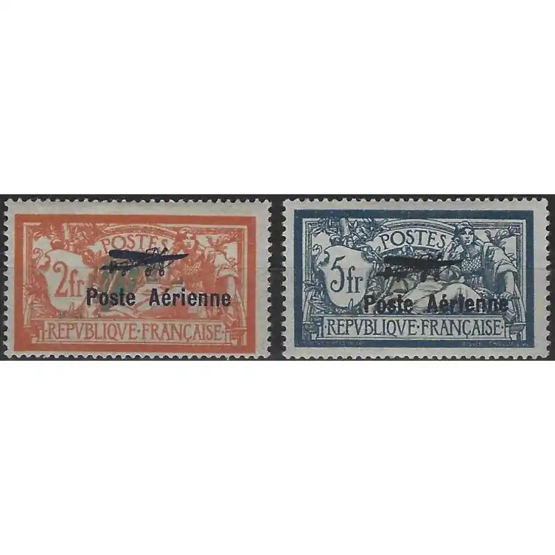 Authentique Timbres poste aérienne N°1-2 série neuf**.