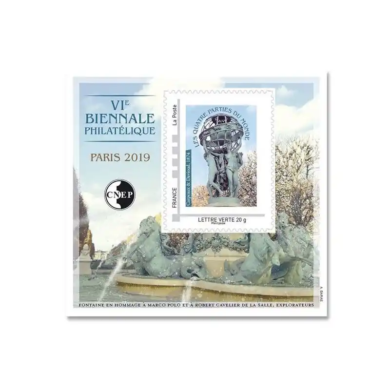 Bloc C.N.E.P. N°80 Les quatre parties du monde 2019 autoadhésif. Bon Marché