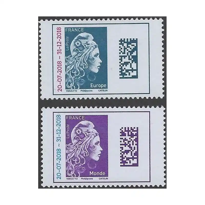 Promotion Saisonnière Timbres de France N° 5270-71 Marianne l'Engagée surchargé neuf**.