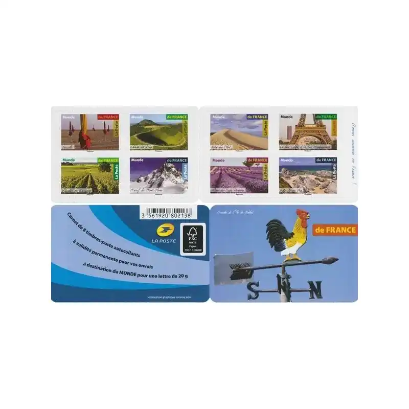 Meilleur Choix Timbres autoadhésifs de France N°1540-1547, Paysages.