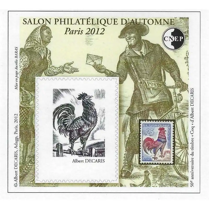 Bloc CNEP N°62a Albert Decaris 2012 non dentelé. Meilleure Qualité