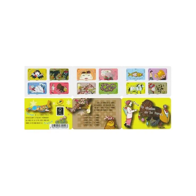 Timbres autoadhésifs de France N°1312-1323, Expressions. Authentique