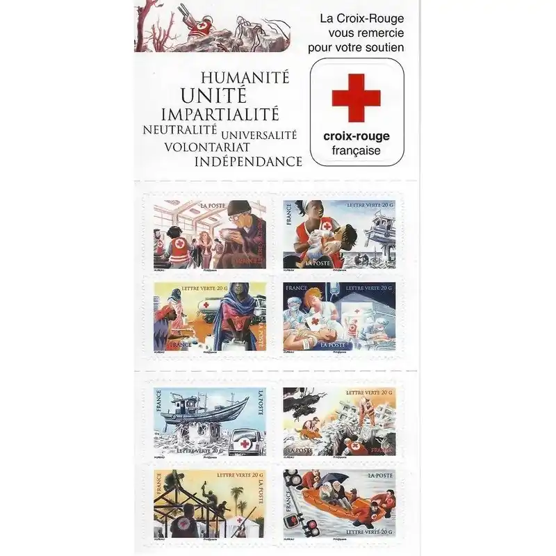 Timbres autoadhésifs de France N°1132-1139, La Croix-Rouge Française. Offre Exclusive