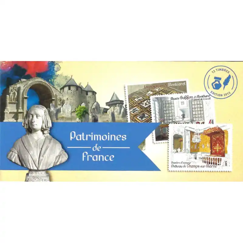 Timbres autoadhésifs de France N°865-876, Patrimoines de France. Seulement Aujourd’hui