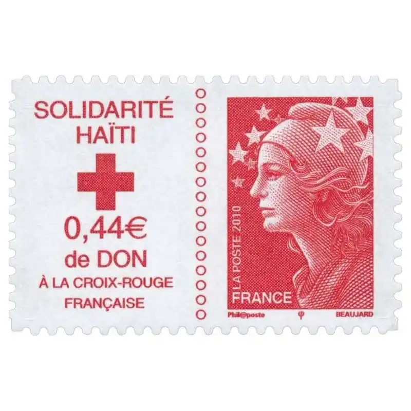 Promotion Timbre autoadhésif de France N°388 - Solidarité Haïti.