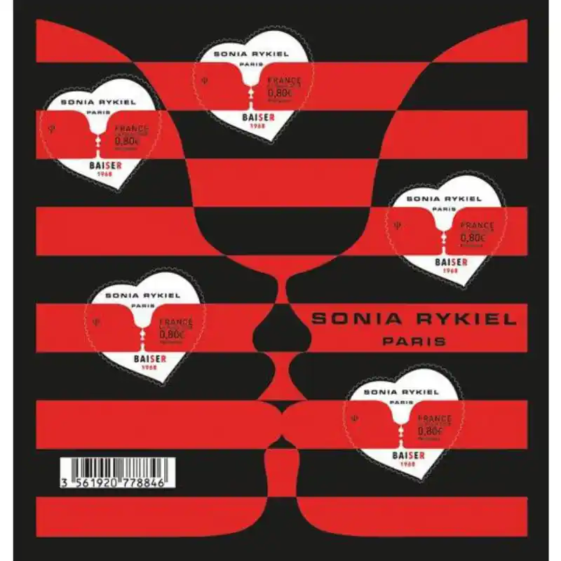 Artisanat Bloc-feuillet de timbres N°141 Cœurs de Sonia Rykiel neuf**.