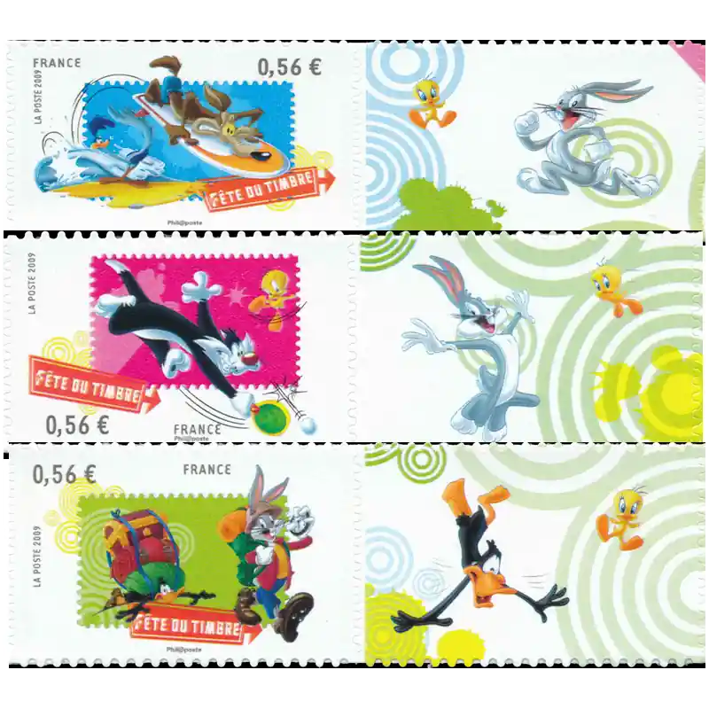 Offre Limitée Timbres autoadhésifs de France N°271-273, Looney Tunes.