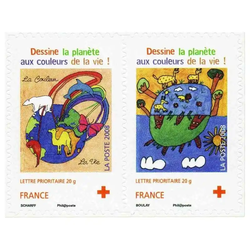 Meilleur Choix Timbres autoadhésifs de France N°237-238 Croix-Rouge.
