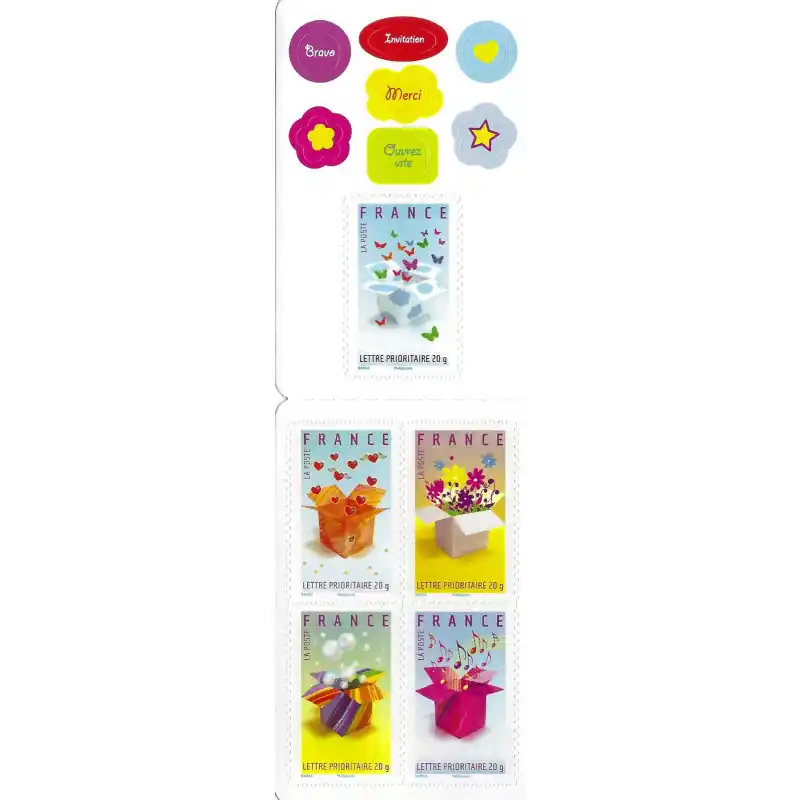 Petit Prix Timbres autoadhésifs N°129-133, Messages.