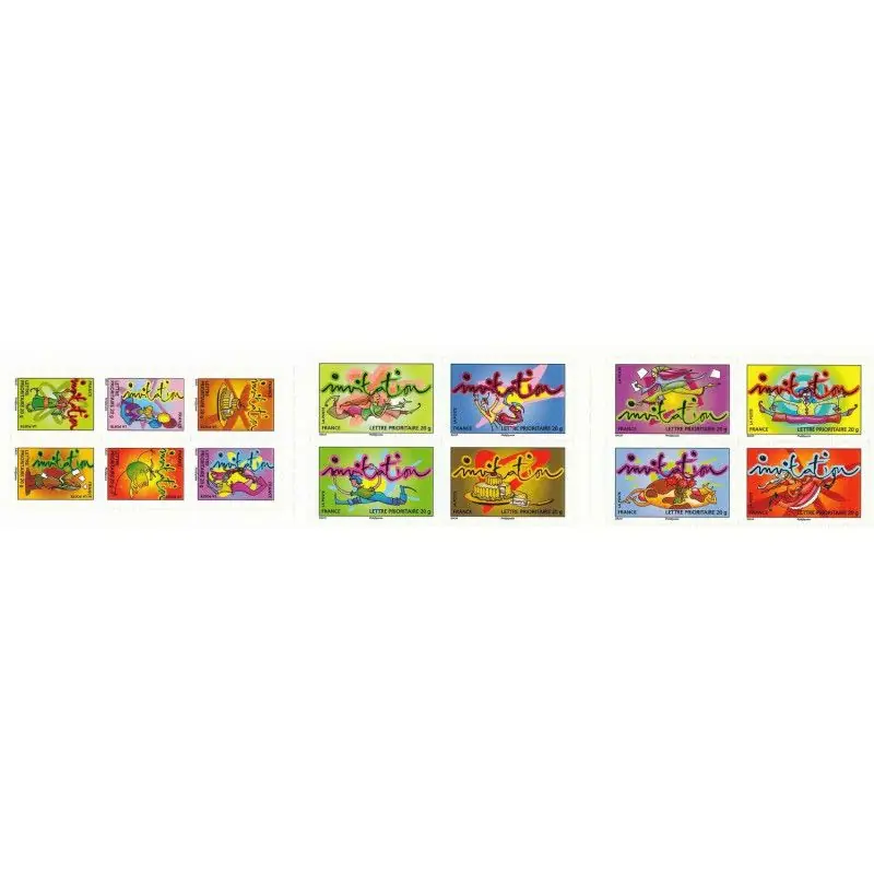 Meilleure Qualité Timbres autoadhésifs de France N°341-354, invitations.
