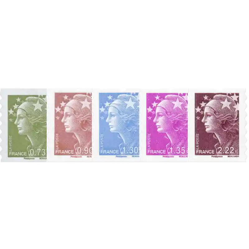Prix Promo Timbres autoadhésifs de France N°286-290, Marianne de Beaujard.