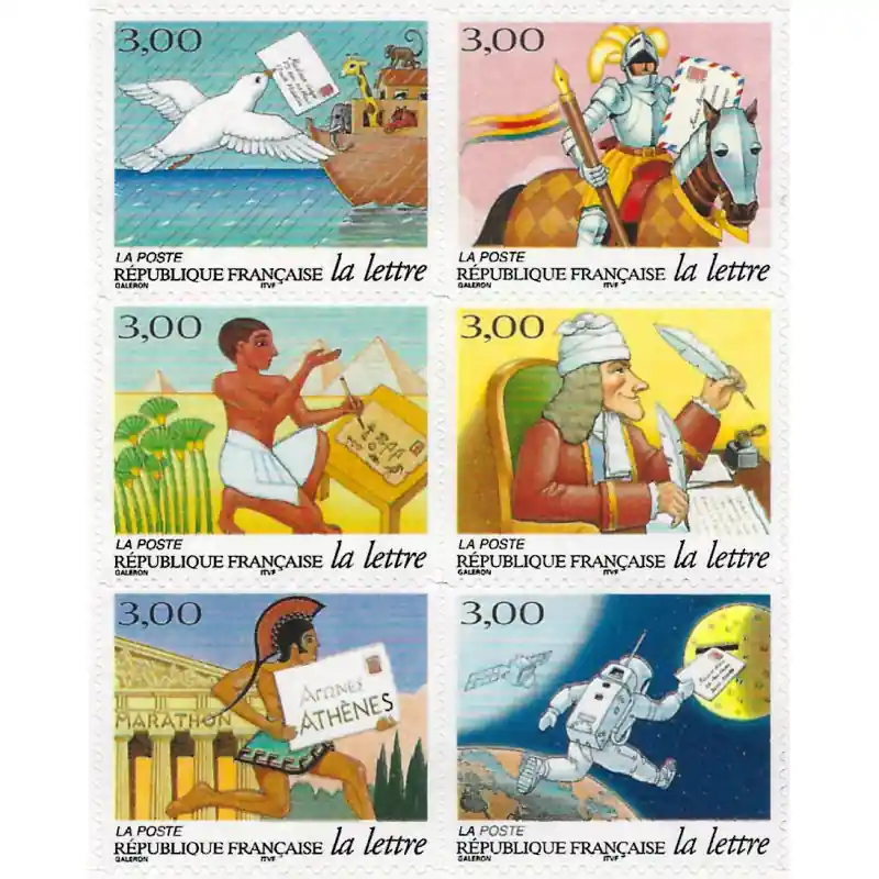 Timbres autoadhésifs de France N°18-23, La lettre au fil du temps. Top Qualité
