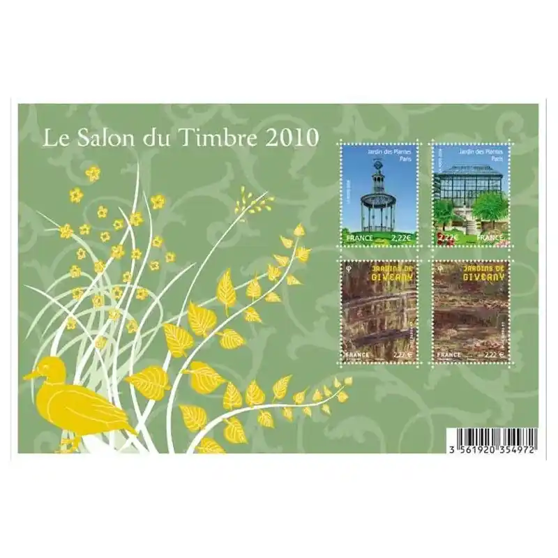 Bloc-feuillet de timbres N°130 Jardins de France neuf**. Gros Lot