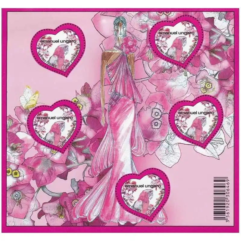 Produit De Marque Bloc-feuillet de timbres N°127 Cœurs d'Ungaro neuf**.