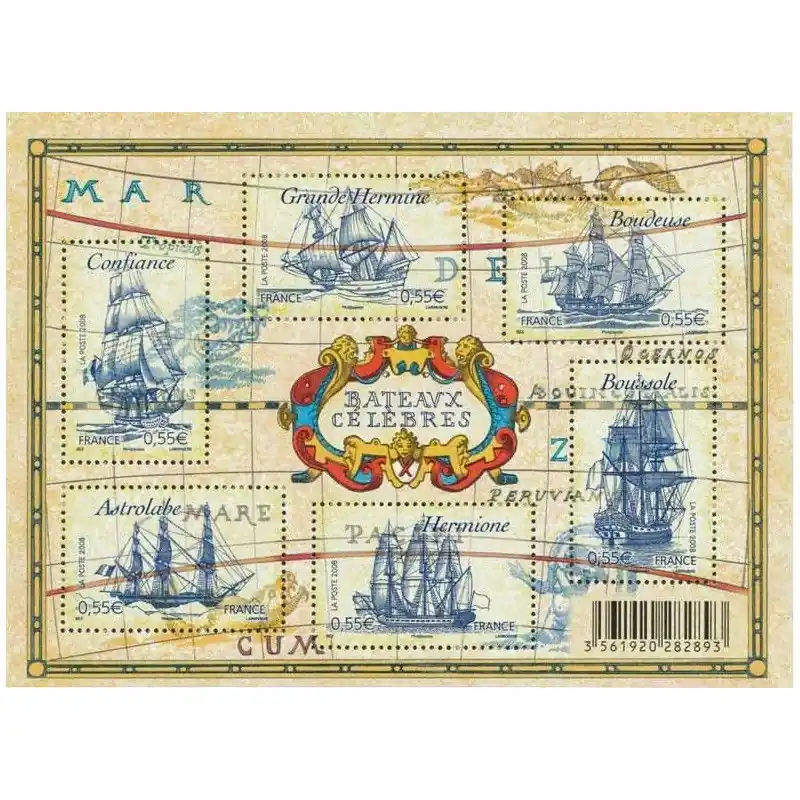 Bloc-feuillet de timbres N°124 Voiliers neuf**. Usine Directe