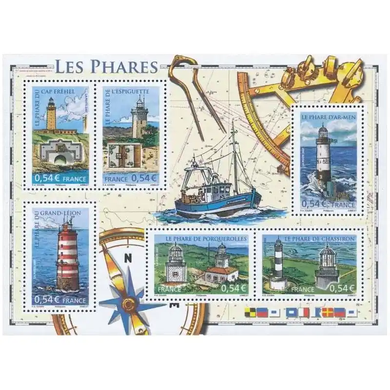 Bloc-feuillet de timbres N°114 Les phares neuf**. Livraison Express