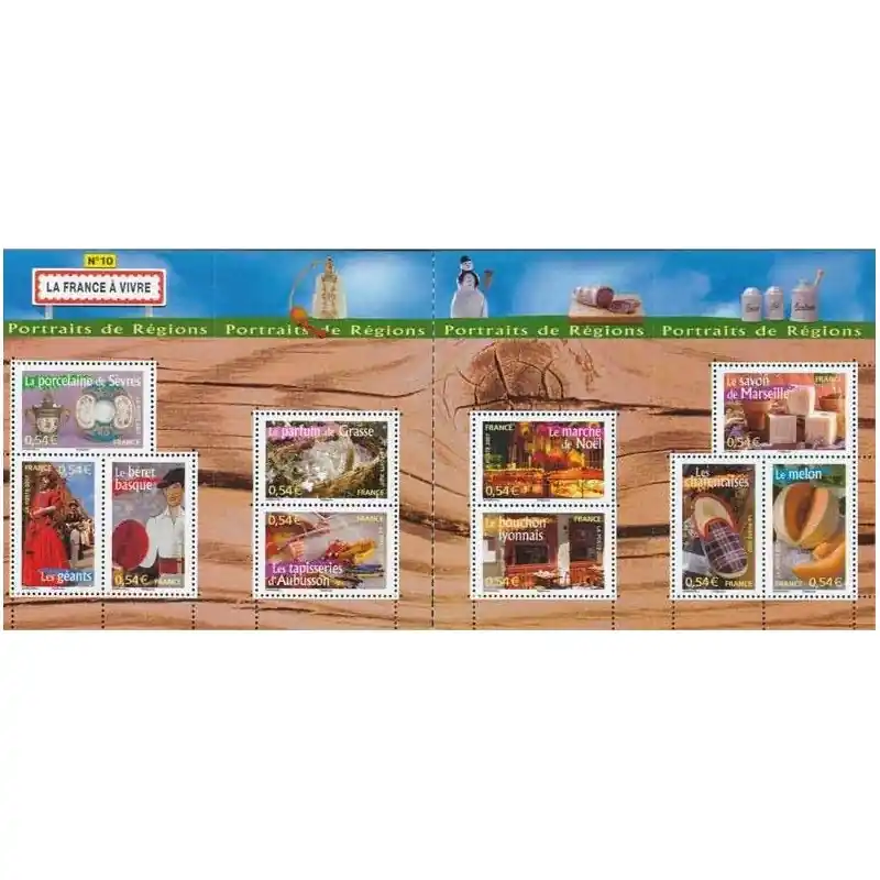 Prix Choc Bloc-feuillet de timbres N°113 La France à vivre - 10 neuf**.