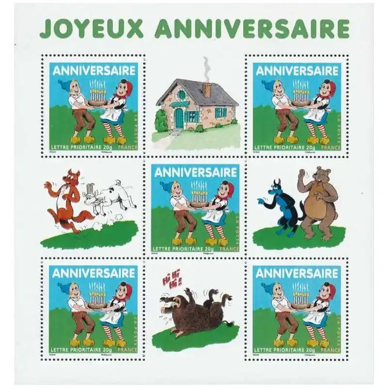 Bloc-feuillet de timbres N°112 Sylvain et Sylvette neuf**. Produit De Marque
