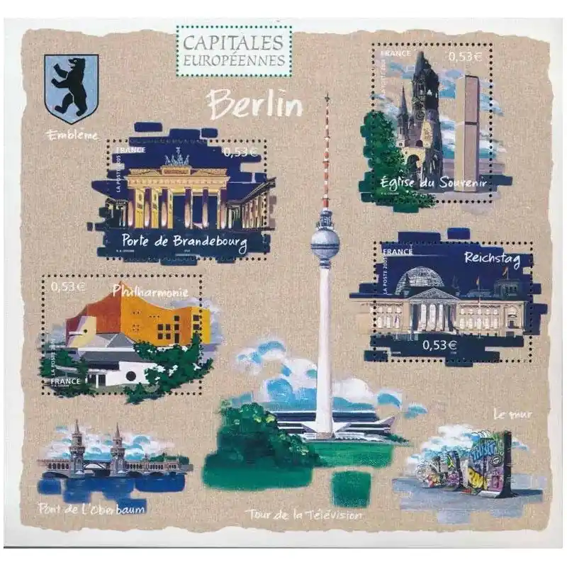 Meilleure Qualité Bloc-feuillet de timbres N°88 Capitale européenne Berlin neuf**.