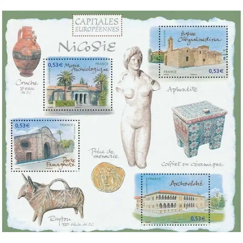 Bloc-feuillet de timbres N°101 Capitale européenne Nicosie neuf**. Offre Exclusive