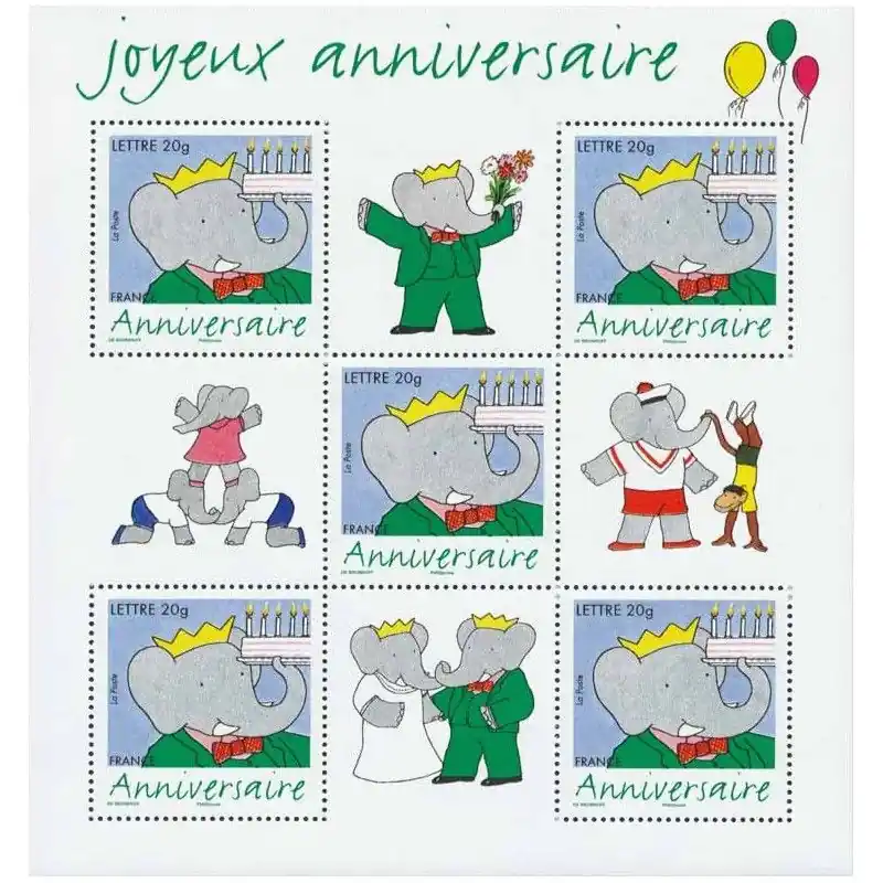 Meilleure Vente Bloc-feuillet de timbres N°100 Babar neuf**.