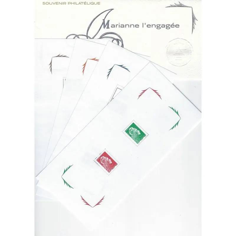 Blocs souvenirs N°145 Marianne l'engagée neuf**. Marque