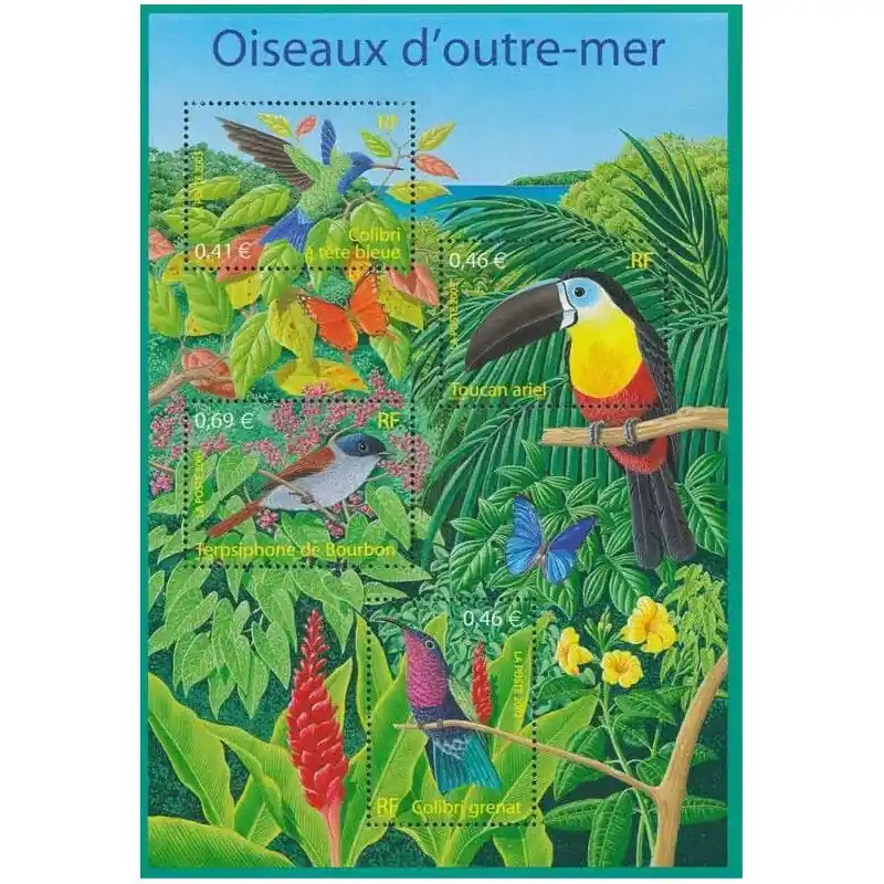 Bloc-feuillet de timbres N°56 Oiseaux d'outre-mer neuf**. Acheter Direct