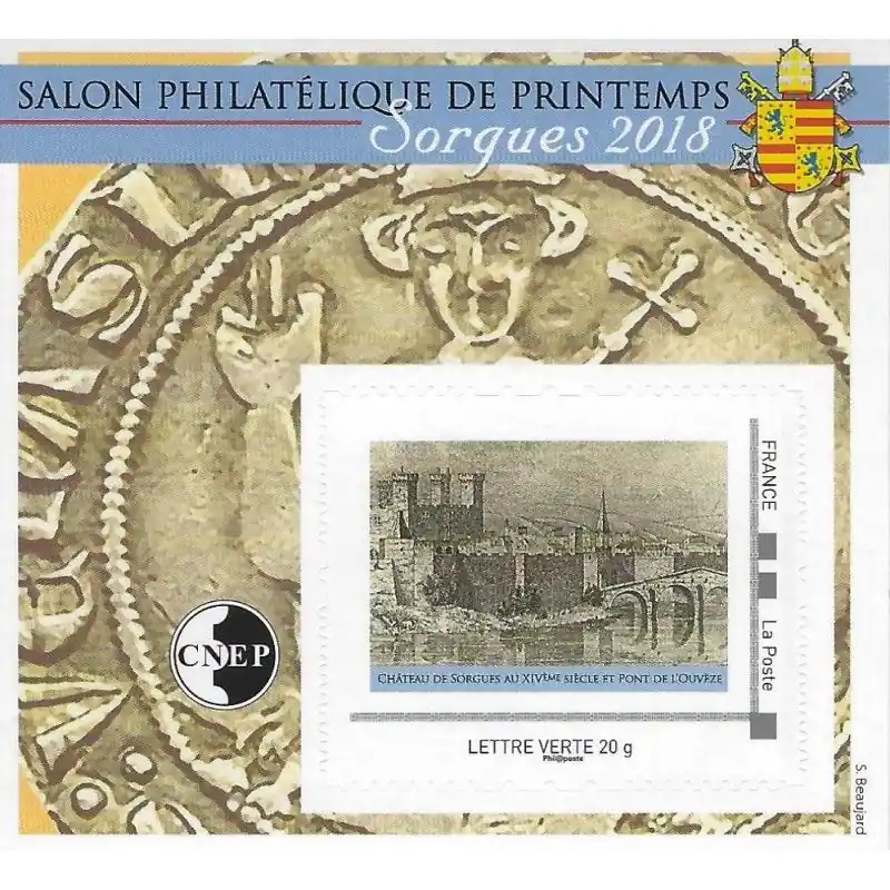 Livraison Mondiale Bloc C.N.E.P. N°77 Château de Sorgues 2018 autoadhésif.