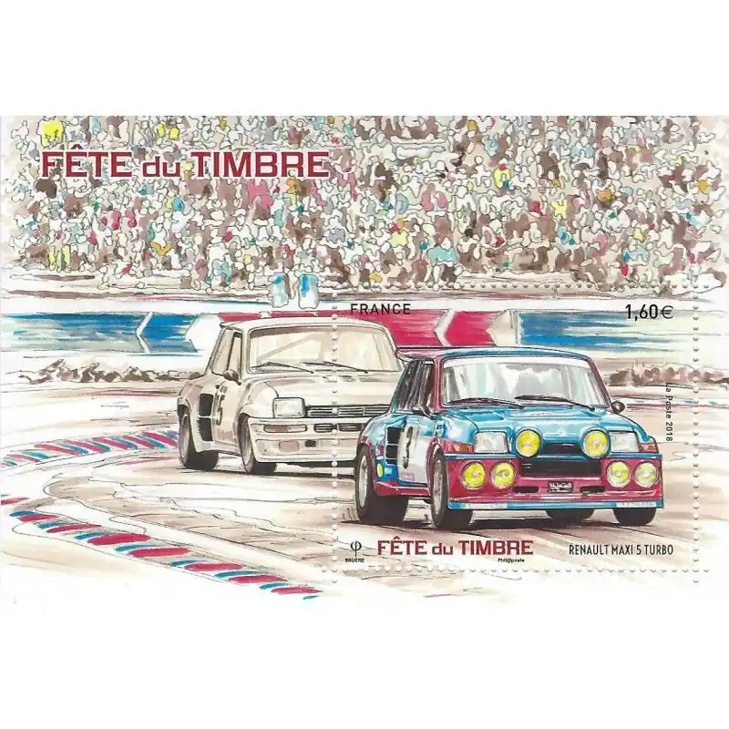 Vente Directe Feuillet de timbre Renault Maxi 5 Turbo F5205 neuf**.