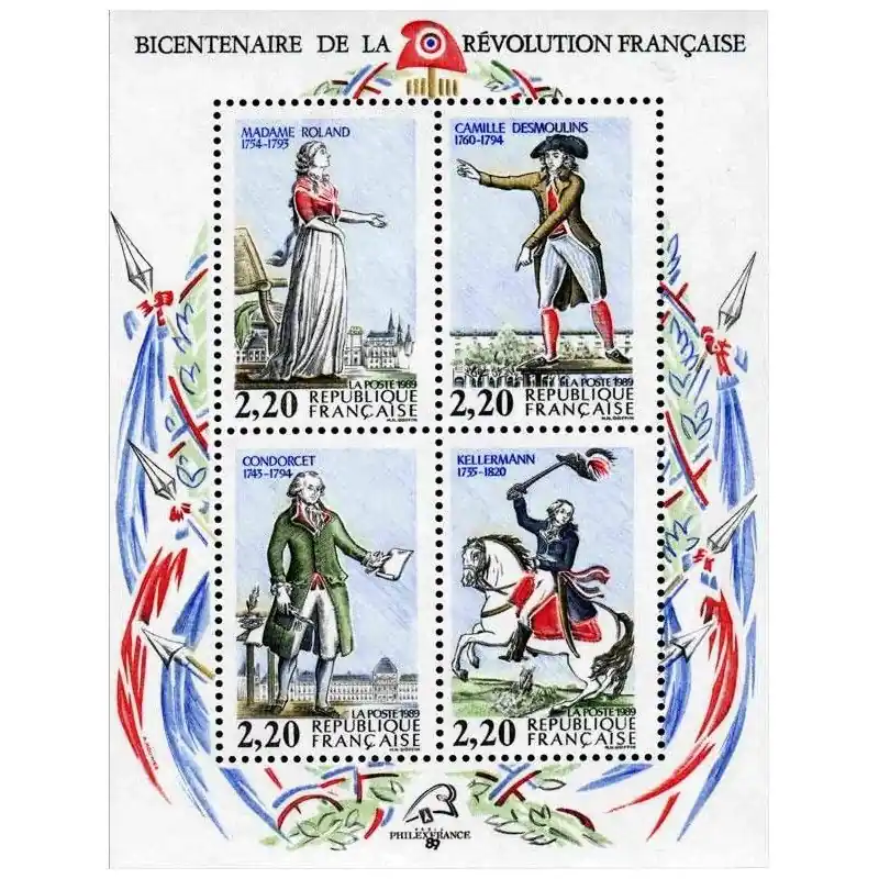 Bloc-feuillet de timbres N°10 Révolution neuf**. Original