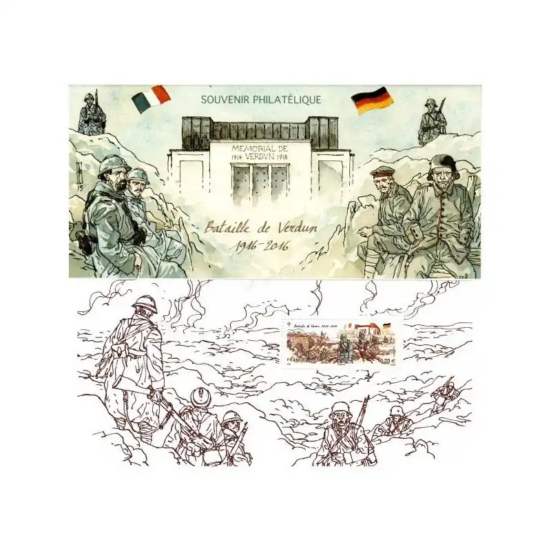 Usine Directe Bloc souvenir N°126 La bataille de Verdun neuf**.
