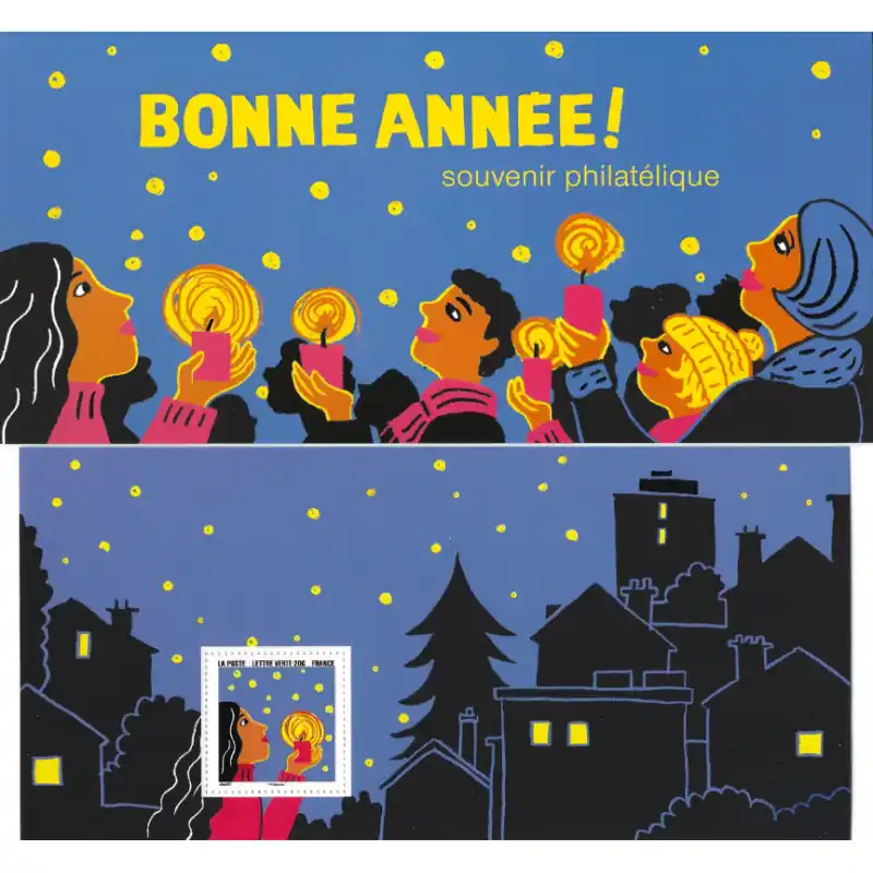 Bloc souvenir N°113 Bonne année neuf**. Usine Directe
