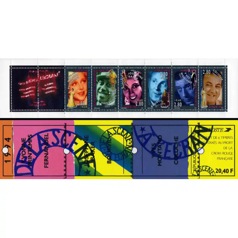 Carnet commémoratif de timbres Personnages célèbres 1994. Bon Marché