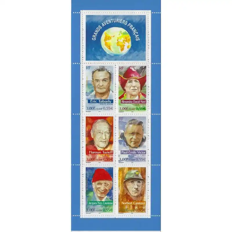 Carnet commémoratif de timbres Personnages célèbres 2000. Populaire
