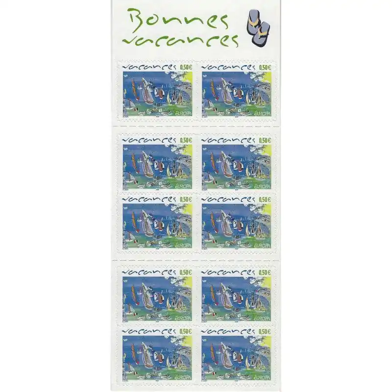 Nouvel Arrivage Carnet de 10 timbres - Bonnes vacances 2004.