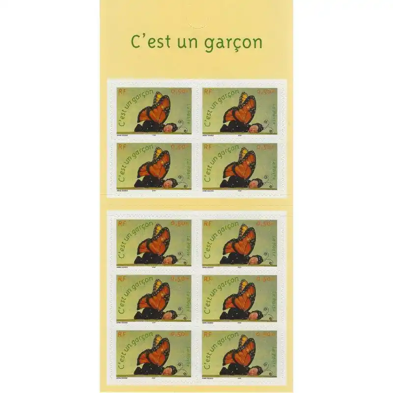 Populaire Carnet de 10 timbres naissances c'est un garçon - 2004.