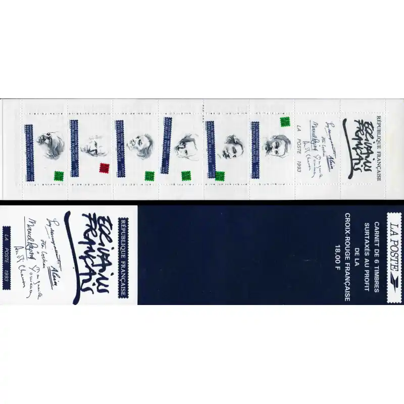 Original Carnet commémoratif de timbres Personnages célèbres 1993.