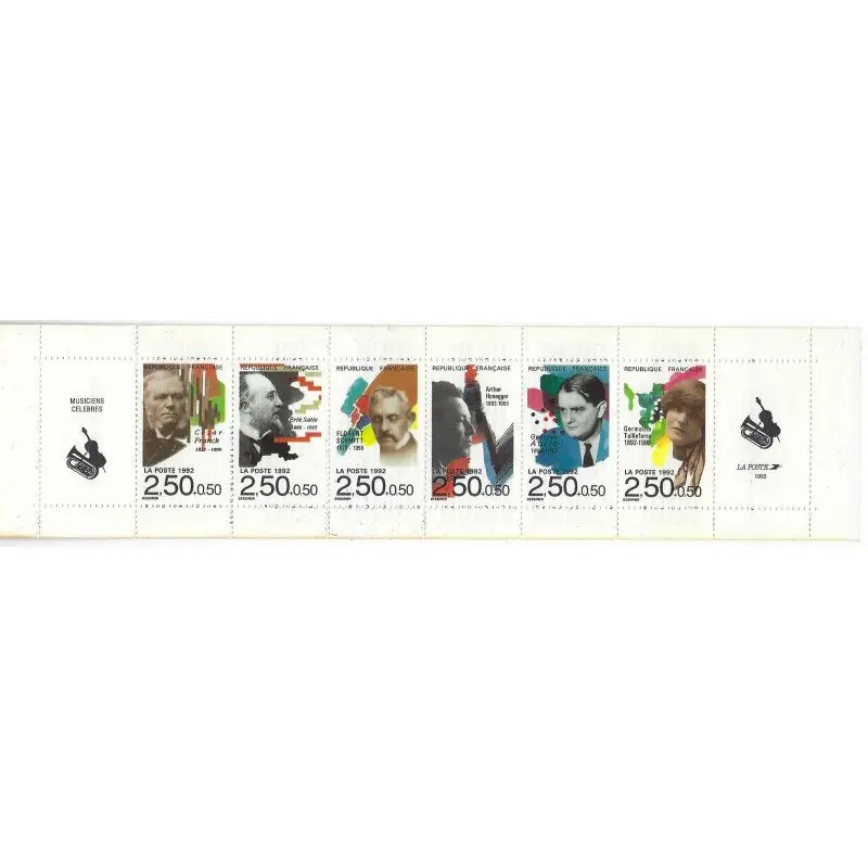 Top Vente Carnet commémoratif de timbres Personnages célèbres 1992.
